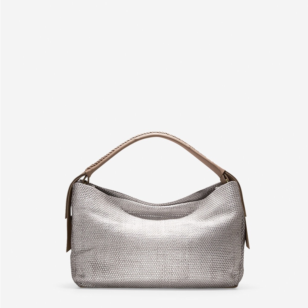 🤑LOWEST PRICE - COLE HAAN Bethany Hobo single strap Silver pewter purse hand bag